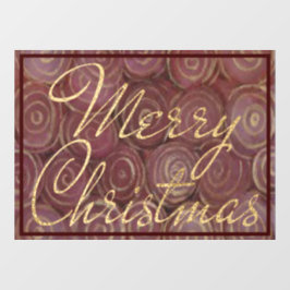 Frohe Weihnachts-Gold-Fensterklammer Fensteraufkleber