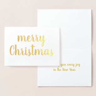 Frohe Weihnachts-Gold-Foil-Pinselstrich Folienkarte