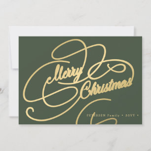 Frohe Weihnachts-Gold-Kalligraphie-Skript elegant Feiertagskarte