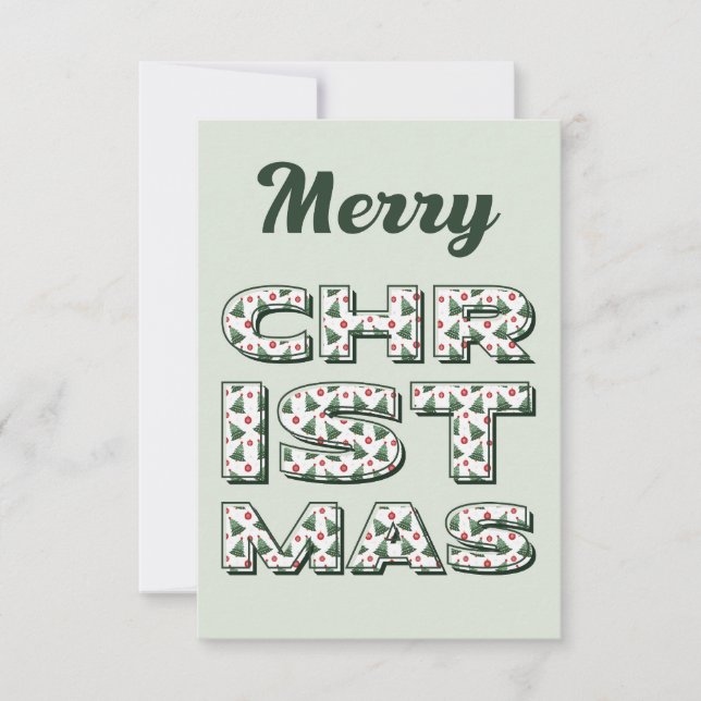 Frohe Weihnachts-Grußkarte. Frohe Festtage. Karte (Vorderseite)
