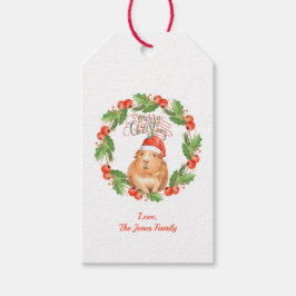 Frohe Weihnachts-Guinea Schweinegeschenke Tags Geschenkanhänger