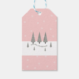 Frohe Weihnachts-Hahnentrittmuster-Muster Baum auf Geschenkanhänger