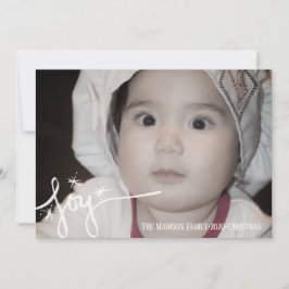 Frohe Weihnachts Hand Drawn Lettering Joy Snowflak Karte