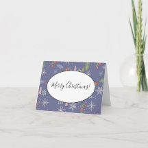Frohe Weihnachts handgezeichnete Bäume Schneeflock