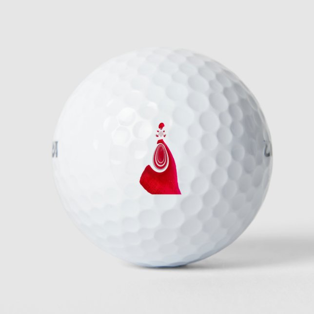 Frohe Weihnachts-Happy Holiday Zuhause zu Weihnach Golfball (Vorderseite)