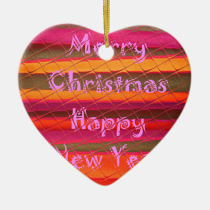 Frohe Weihnachts-Happy New Year Collection Keramikornament
