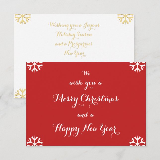 Frohe Weihnachts-Happy New Year Custom Holiday Car Einladung (Vorne/Hinten)