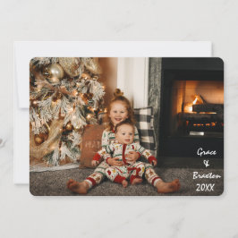 Frohe Weihnachts-Happy New Year Family Foto Card Feiertagskarte