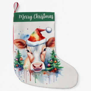 Frohe Weihnachts-Hat-Feierliche Kuh - Kleiner Weihnachtsstrumpf
