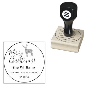 Frohe Weihnachts-Hirsch-Script Gummistempel