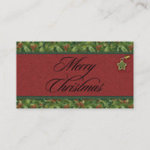 Frohe Weihnachts-Holly-Abschlusskarte