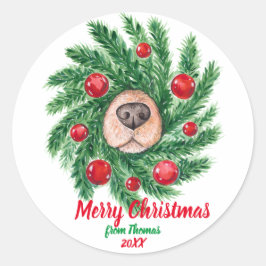 Frohe Weihnachts-Hund Lover Hunde Mama Hund Vater  Runder Aufkleber