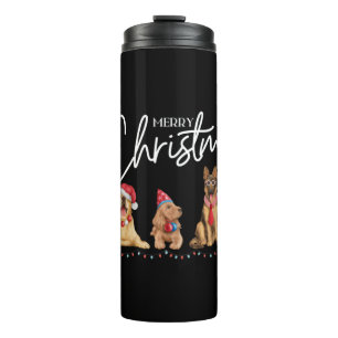 Frohe Weihnachts-Hund Lover Thermosbecher