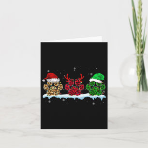 Frohe Weihnachts-Hund Paws Weihnachtsmannmütze Lig Karte