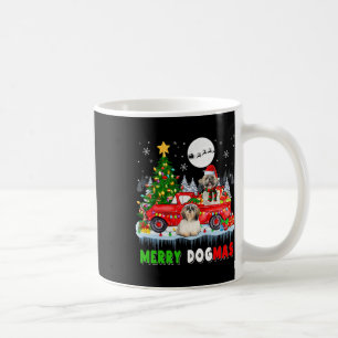 Frohe Weihnachts-Hund Santa Elf Shih Tzus auf Lief Kaffeetasse