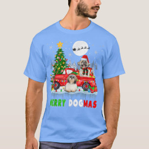 Frohe Weihnachts-Hund Santa Elf Shih Tzus auf Lief T-Shirt