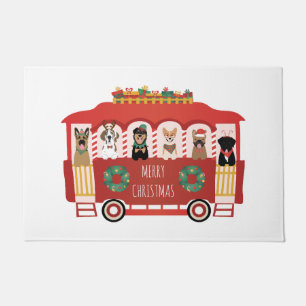 Frohe Weihnachts-Hunde Urlaub Trolly Fußmatte