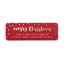 Frohe Weihnachts-Imitate Folie Rücksendeadresse