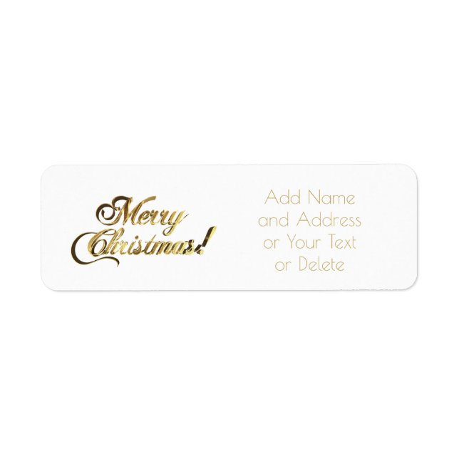 Frohe Weihnachts-Imitate Gold Foil Typografy Chic (Vorne)