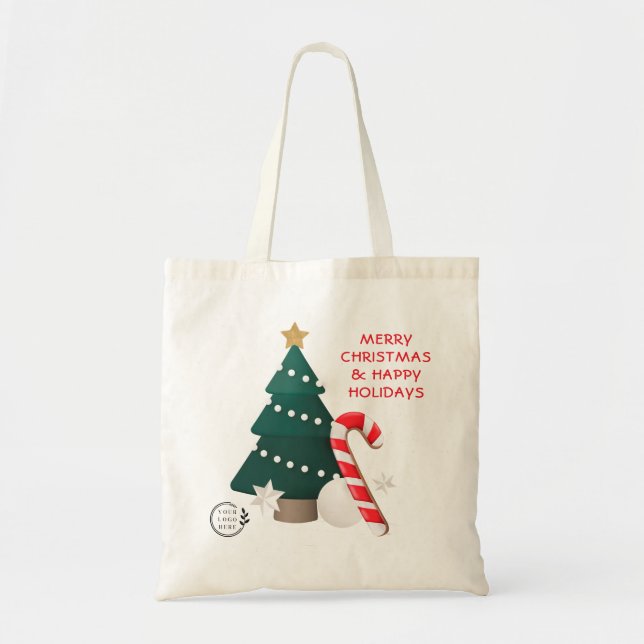 Frohe Weihnachts Individuelle Name Company Logo Bu Tragetasche (Vorne)