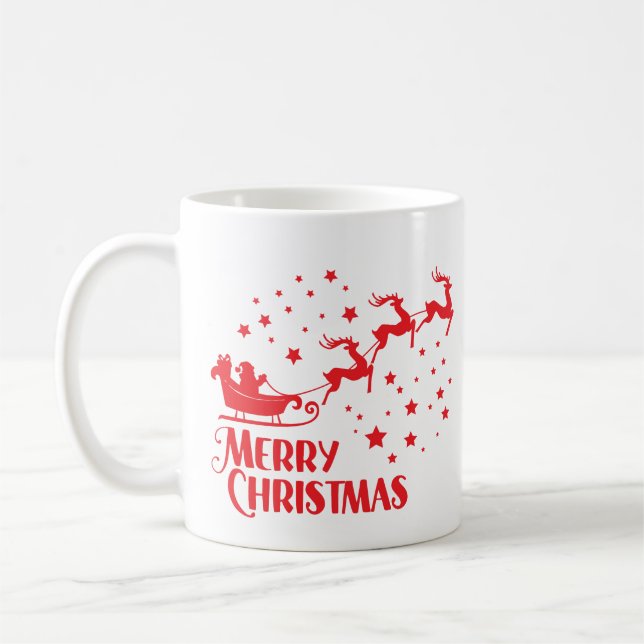 Frohe Weihnachts-Kaffee-Tasse - Festivals Red Desi Kaffeetasse (Links)