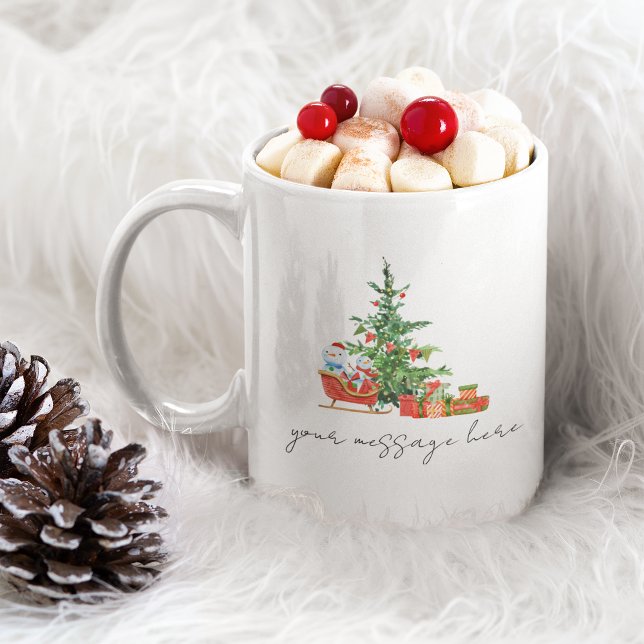 Frohe Weihnachts-Kaffee-Tasse Personalisierte Gesc Kaffeetasse (Merry Christmas Coffee Mug Personalized Gift)