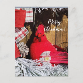 Frohe Weihnachts-Kardinal Postkarte