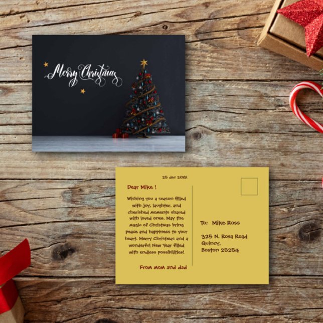 Frohe Weihnachts-Karte Moderne & Klassische Postkarte (Von Creator hochgeladen)