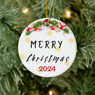 Frohe Weihnachts-Keramik Ornament