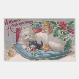 Frohe Weihnachts-Kitty Cat Stickers