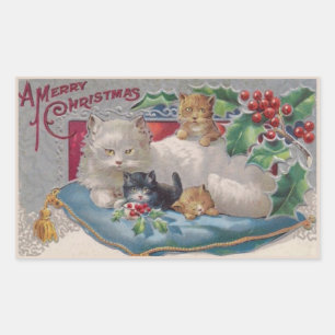 Frohe Weihnachts-Kitty Cat Stickers