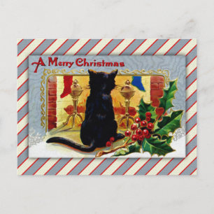 Frohe Weihnachts Kitty Feiertagspostkarte