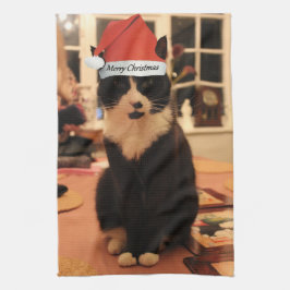 Frohe Weihnachts Kitty Handtuch
