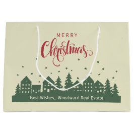 Frohe Weihnachts-Klasse Elegant | Realtor Custom Große Geschenktüte