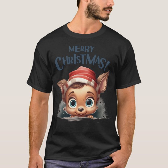 Frohe Weihnachts Kleine Rentiere - Weihnachtsmagie T-Shirt (Vorderseite)