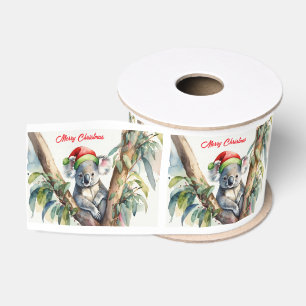 Frohe Weihnachts-Koala in Gumtree Ripsband