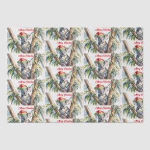 Frohe Weihnachts-Koala in Gumtree Seidenpapier