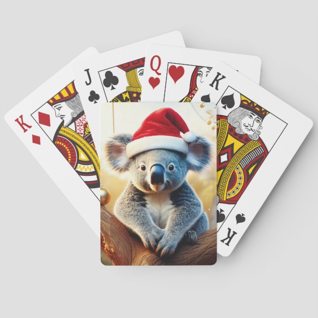 Frohe Weihnachts-Koala in Gumtree Spielkarten (Rückseite)
