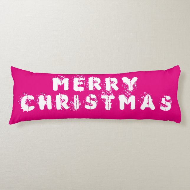 Frohe Weihnachts-Körperkissen Seitenschläferkissen (Vorderseite)