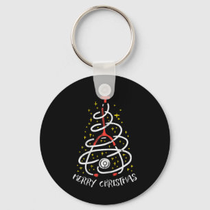 Frohe Weihnachts-Krankenschwester Xmas Scrub Top W Schlüsselanhänger