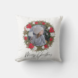 Frohe Weihnachts-Kranz Red bezahlt mit Foto Kissen