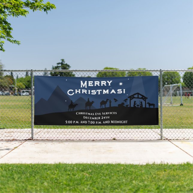Frohe Weihnachts-Krippe Banner (InSitu)