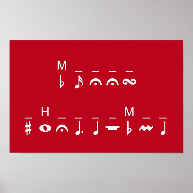 Frohe Weihnachts-Kryptogramm Poster (Vorne)
