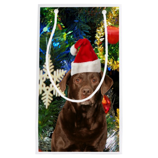 Frohe Weihnachts Labrador Retriever Hund Weihnacht Kleine Geschenktüte (Vorderseite)