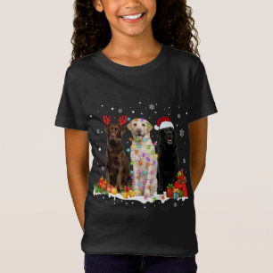 Frohe Weihnachts Labrador Santa Reindeer Light Xma T-Shirt