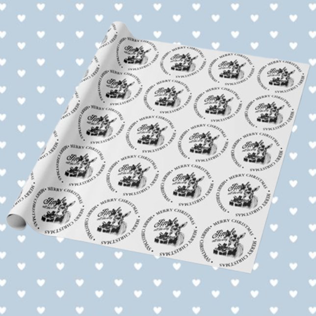Frohe Weihnachts Land Donkey Thema Geschenkpapier (Wrap your gifts with love using our Merry Christmas Country Donkey theme wrapping paper)