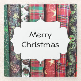 Frohe Weihnachts Land Quilting Tuch Glasuntersetzer