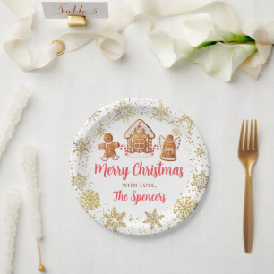 Frohe Weihnachts-Lebkuchen-Haus Dekorieren Party Pappteller