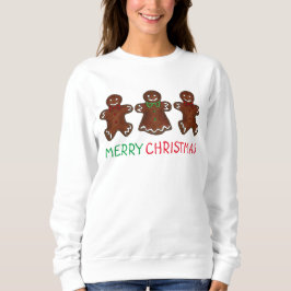 Frohe Weihnachts-Lebkuchen Männer Kekse Sweatshirt