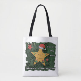 Frohe Weihnachts-Lebkuchenstar Tasche
